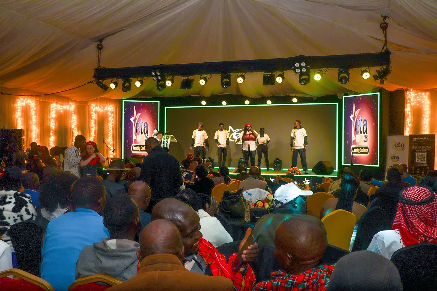 The hall filled with guests watching the ETA Awards stage